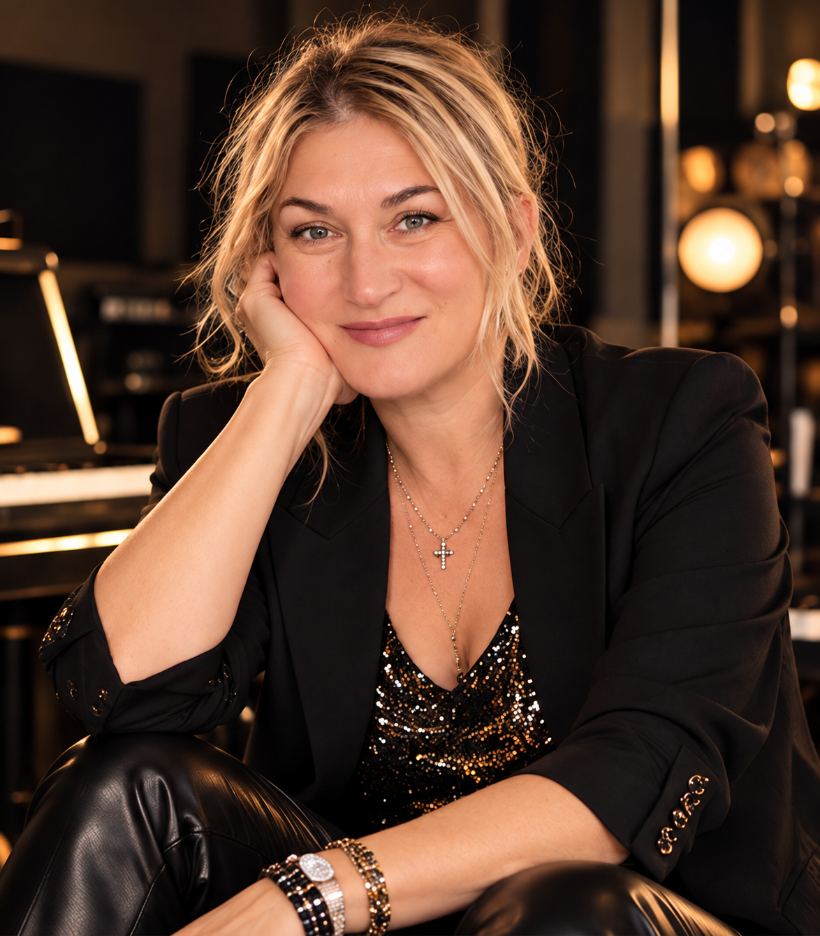 Larissa Tormey in a music studio